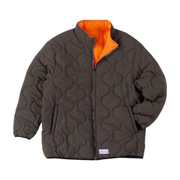 大きいサイズ メンズ RUSTY 撥水 リバーシブル ジャケット カーキ × オレンジ 1273-4330-1 3L 4L 5L 6L bmo_1012734330-1