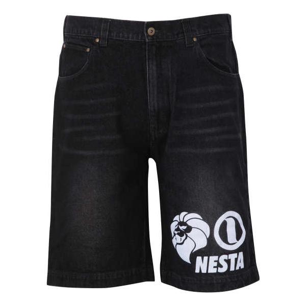大きいサイズ メンズ NESTA BRAND ウォッシュド デニム ハーフパンツ ブラック 1274-3276-2 100 110 120 130 140 150 160 NESTA BRAND（ネスタブランド） 大きいサイズ メンズ ウォッシュド