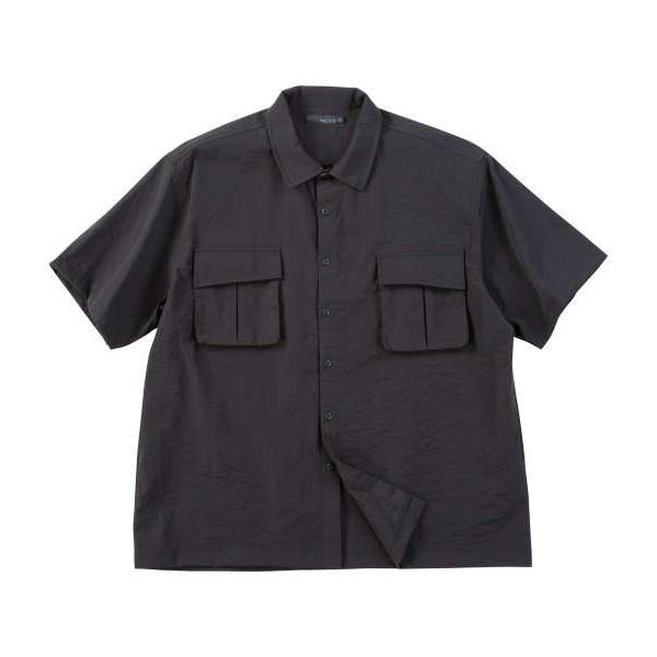 大きいサイズ メンズ Mc.S.P ポリストレッチ ミリタリー 半袖 シャツ ブラック 1277-5238-2 3L 4L 5L 6L 7L 8L