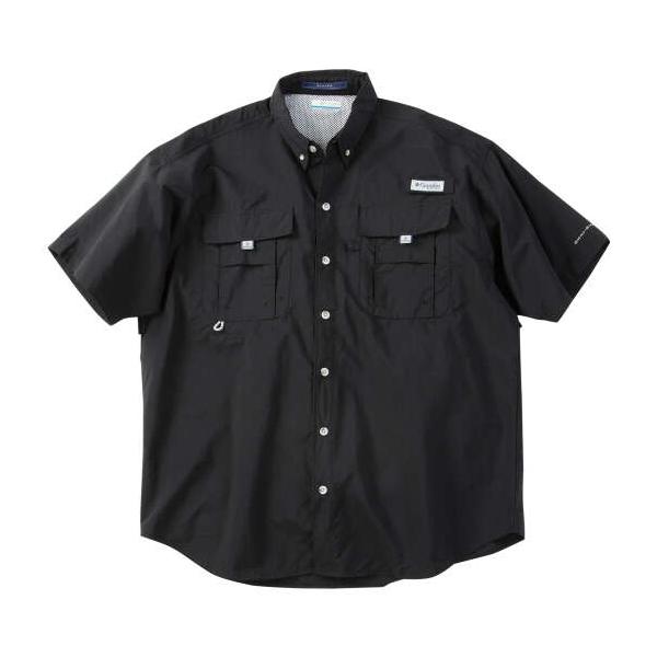 大きいサイズ メンズ Columbia バハマII 半袖 シャツ ブラック 1277-6200-2 1X 2X 3X 4X 5X 6X