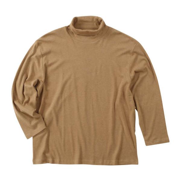 大きいサイズ メンズ Mc.S.P オーガニックスムース起毛 タートルネック 長袖 Tシャツ カラシ杢 1278-3333-3 3L 4L 5L 6L 7L 8L