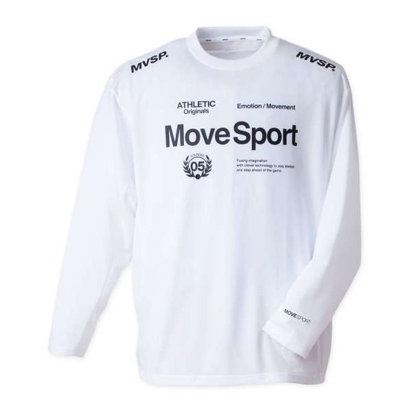 大きいサイズ メンズ MOVESPORT ドライメッシュ オーセンティックロゴ 長袖 Tシャツ ホワイト 1278-4315-1 3L 4L 5L 6L 大きいサイズ メンズ MOVESPORT ドライメッシュ オーセンティックロゴ