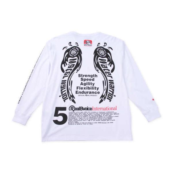 大きいサイズ メンズ RealBvoice ANGEL WINGS天竺 長袖 Tシャツ ホワイト 1278-4352-1 3L 4L 5L 6L