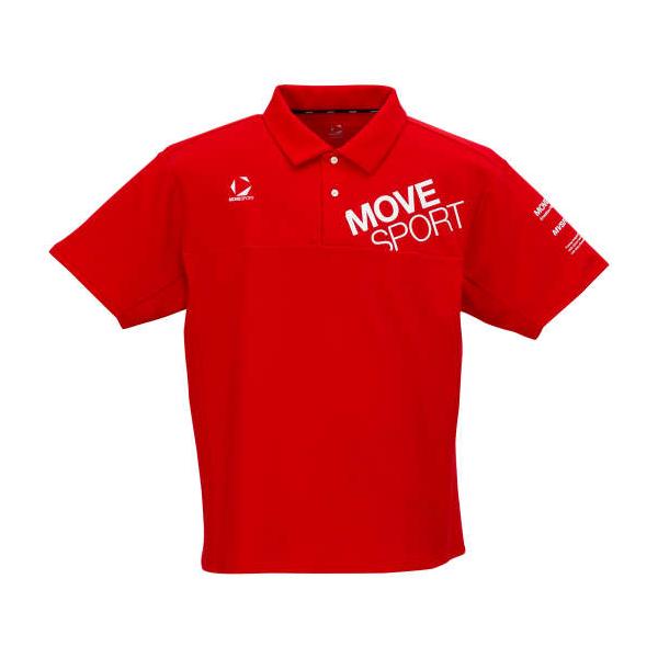 大きいサイズ メンズ MOVESPORT SUNSCREEN鬼 鹿の子 半袖 ポロシャツ レッド 1278-5231-3 3L 4L 5L 6L bmo_1012785231-3