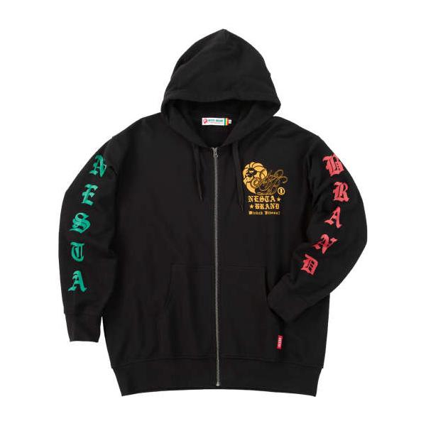 大きいサイズ メンズ NESTA BRAND 裏毛 フルジップ パーカー ブラック 1278-5356-2 3L 4L 5L 6L 8L