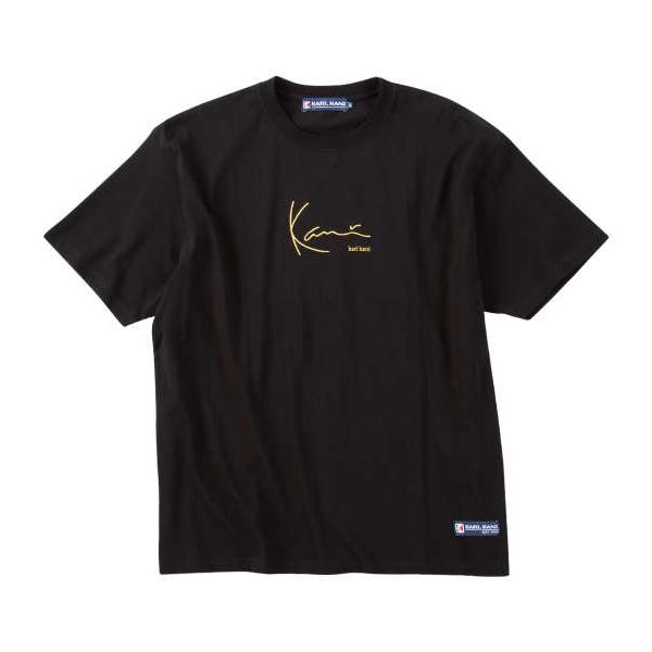 大きいサイズ メンズ KARL KANI 天竺 半袖 Tシャツ ブラック 1278-5500-2 3L 4L 5L 6L 8L