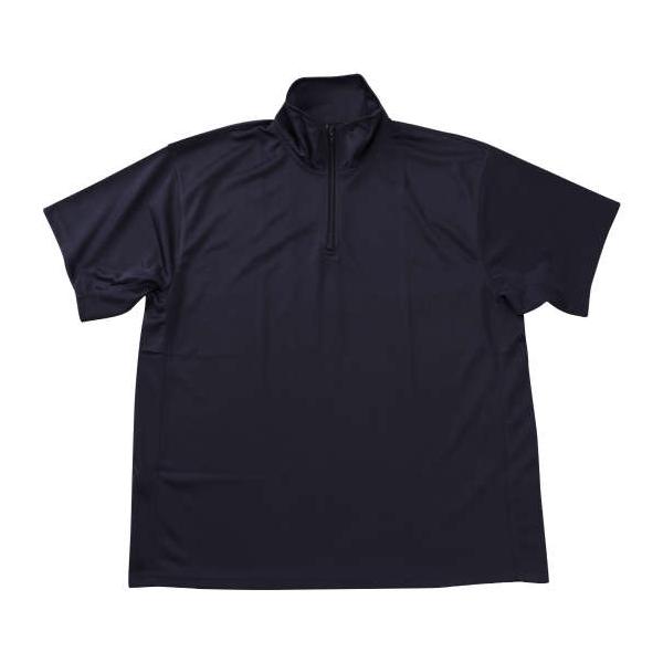 大きいサイズ メンズ EL.FO 半袖 ハーフジップ Tシャツ ネイビー 1278-5703-3 3L 4L 5L 6L