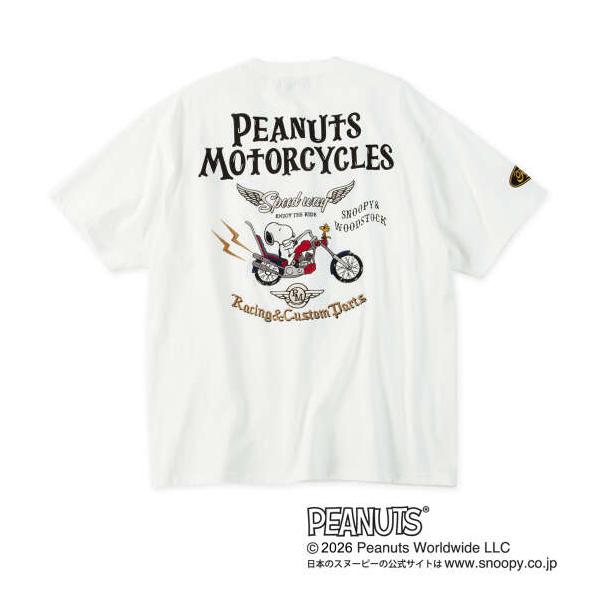 大きいサイズ メンズ FLAGSTAFF×PEANUTS スヌーピーコラボ 半袖 Tシャツ ホワイト 1278-6535-1 3L 4L 5L 6L 8L