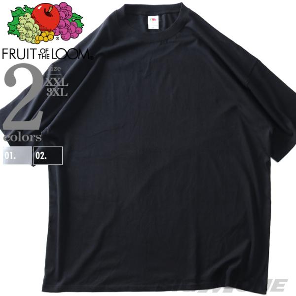 大きいサイズ メンズ FRUIT OF THE LOOM フルーツオブザルーム 無地 半袖 Tシャツ USA直輸入 80239300