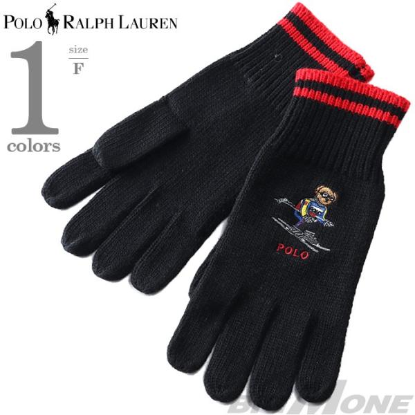 POLO RALPH LAUREN ポロ ラルフローレン 刺繍入り ニット 手袋 グローブ USA直輸入 pc0429