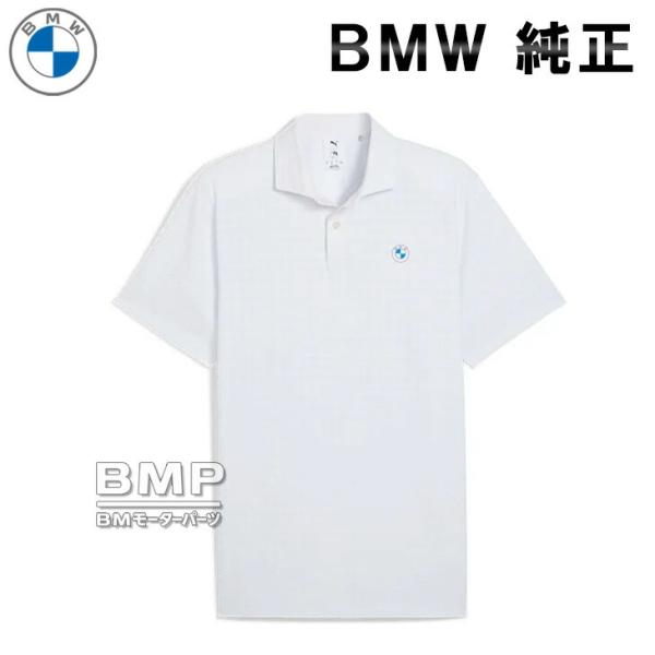 BMW 純正 GOLF SPORT COLLECTION 2025 BMW x PUMA ゴルフ ポロシャツ メンズ ホワイト プーマ ゴルフ コレクション