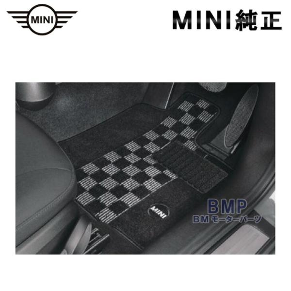 BMW MINI 純正 F57 Convertible 用 フロアマット セット シャギー チェック ブラック グレー