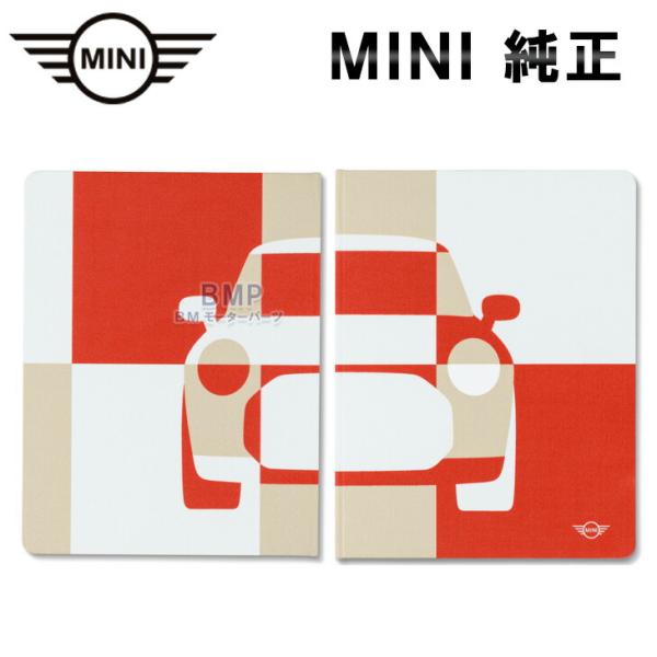 BMW MINI 純正 MINI COLLECTION 2024 MINI カータイル ノートブック 手帳 メモ帳 レベル・レッド／ベージュ／ホワイト コレクション
