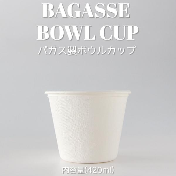 420ml フード スープ ボウル カップ 600個入 テイクアウト 容器 takeout お持ち帰り おしゃれ エコ 紙コップ バガス サトウキビ モンブラン