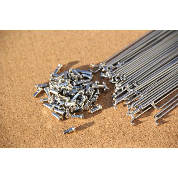 自転車　スポーク　TSUKIBOSHI スチールスポーク＋真鍮ニップルセット＃14ｘ195 ｍｍ 72本　送料無料 デッドストック