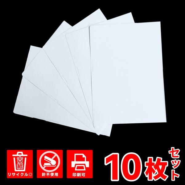 紙ファイル A4 (印刷＆書き込み可) （10枚） 無地 厚紙 クリアファイル クリアホルダー 子供 ペット 作品ファイル [国内製造] BASIS AND NEWNESS