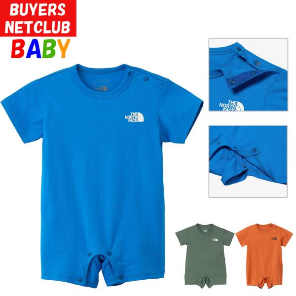 出産祝い ザ・ノース・フェイス ベビー ロンパース 70cm80cm オーガニックコットン 出産準備 半袖 男の子女の子おしゃれアウトドアブランド North Face