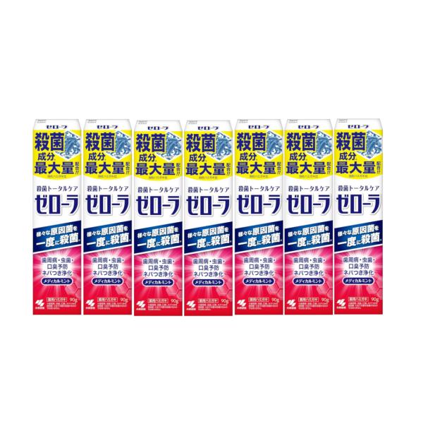ゼローラ ペースト メディカルミント 薬用ハミガキ 90g×7【7個セット】送料無料 歯周病予防 殺菌 トータルケア 小林製薬
