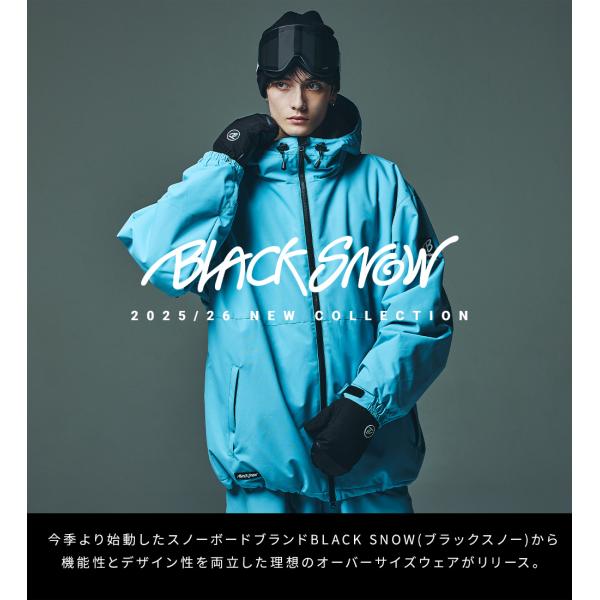 �X�m�{�E�F�A �����Y �p���c �P�i �X�m�[�{�[�h�E�F�A BLACKSNOW BS25JFOB04M �u���b�N�X�m�[ �I�[�o�[�T�C�Y �X�L�[�E�F�A ���i�摜1