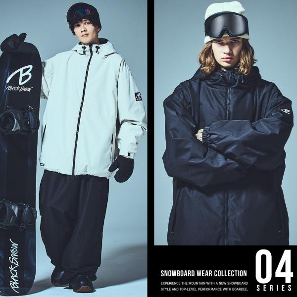 �X�m�{�E�F�A �����Y �㉺�Z�b�g �X�m�[�{�[�h�E�F�A BLACKSNOW OT04M�~OB04M �u���b�N�X�m�[ �I�[�o�[�T�C�Y �X�L�[�E�F�A ���i�摜2