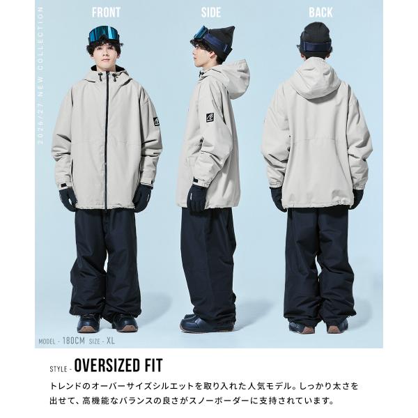 �X�m�{�E�F�A �����Y �㉺�Z�b�g �X�m�[�{�[�h�E�F�A BLACKSNOW OT04M�~OB04M �u���b�N�X�m�[ �I�[�o�[�T�C�Y �X�L�[�E�F�A ���i�摜3