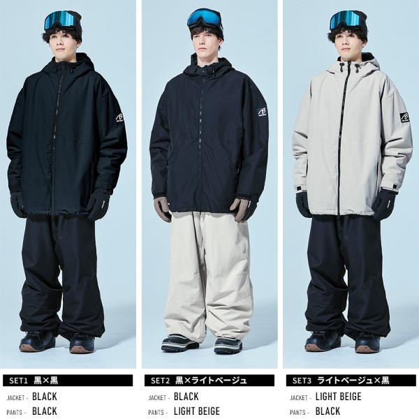 �X�m�{�E�F�A �����Y �㉺�Z�b�g �X�m�[�{�[�h�E�F�A BLACKSNOW OT04M�~OB04M �u���b�N�X�m�[ �I�[�o�[�T�C�Y �X�L�[�E�F�A ���i�摜4