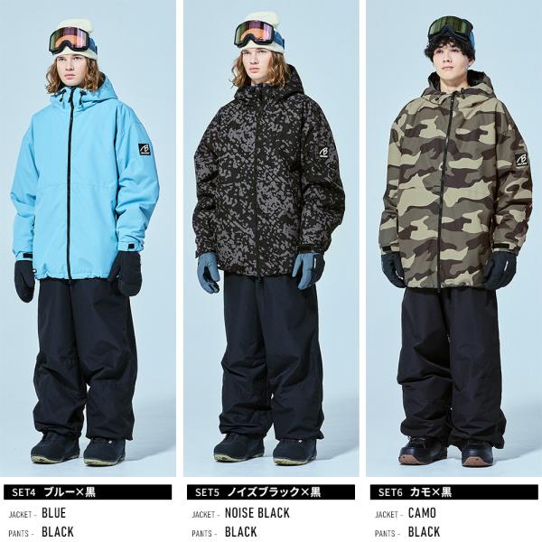 �X�m�{�E�F�A �����Y �㉺�Z�b�g �X�m�[�{�[�h�E�F�A BLACKSNOW OT04M�~OB04M �u���b�N�X�m�[ �I�[�o�[�T�C�Y �X�L�[�E�F�A ���i�摜5