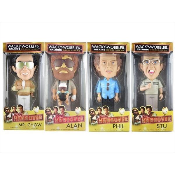 トーキング機能付 アラン カルロス チャウ フィル スチュ4体セット ハングオーバー The Hangover Funko ファンコ Wacky Wobbler 25 ボビングワールド 通販 Yahoo ショッピング