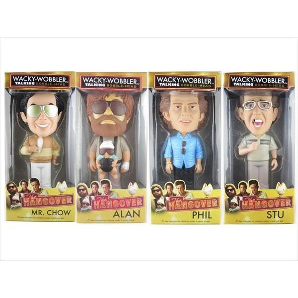 トーキング機能付 アラン カルロス チャウ フィル スチュ4体セット ハングオーバー The Hangover Funko ファンコ Wacky Wobbler 25 ボビングワールド 通販 Yahoo ショッピング