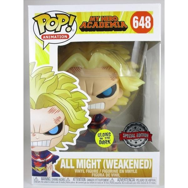 オールマイト Weakened 蓄光版 僕のヒーローアカデミア Funko ファンコ Pop Animation 648 5980 ボビングワールド 通販 Yahoo ショッピング
