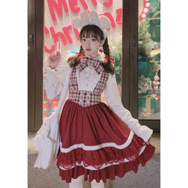秋 冬 長袖 ミディアム丈 ロリータ レディース チェック柄 レイヤード風 ワンピース ジャンスカ 原宿系 ゆめかわいい Bobon21 ボボンニジュウイチ D1847 Buyee 日本代购平台 产品购物网站大全 Buyee一站式代购 Bot Online