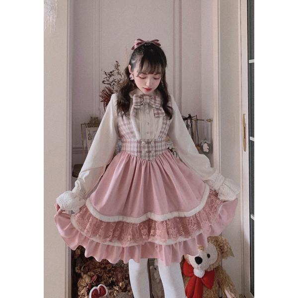 秋 冬 長袖 ミディアム丈 ロリータ レディース チェック柄 レイヤード風 ワンピース ジャンスカ 原宿系 ゆめかわいい Bobon21 ボボンニジュウイチ D1847 Buyee 日本代购平台 产品购物网站大全 Buyee一站式代购 Bot Online