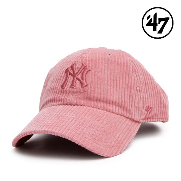 47【フォーティーセブン】クリーンナップ ニューヨーク・ヤンキース Mellow コーデュロイ キャップ 帽子 ロゴ NY ユニセックス【ネコポス発送】