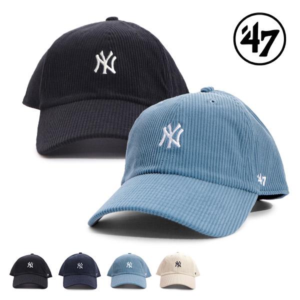 47【フォーティーセブン】クリーンナップ ニューヨーク・ヤンキース Corduroy コーデュロイ ベースランナー キャップ  帽子 ユニセックス【ネコポス発送】