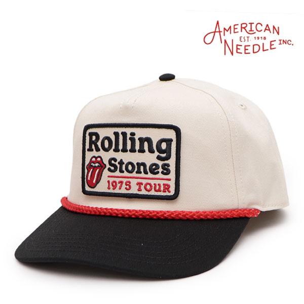 AMERICAN NEEDLE【アメリカンニードル】The Rolling Stones 1975 Tour キャップ ローリング・ストーンズ ロックバンド ツアー 帽子 ユニセックス スナップバック