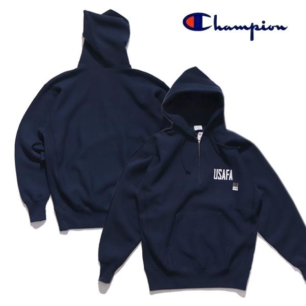 チャンピオン【Champion】C3-A119 リバースウィーブ(R) ハーフジップフーデッドスウェットシャツ 25FW TRUE TO ARCHIVES パーカー フーディー 裏起毛 復刻