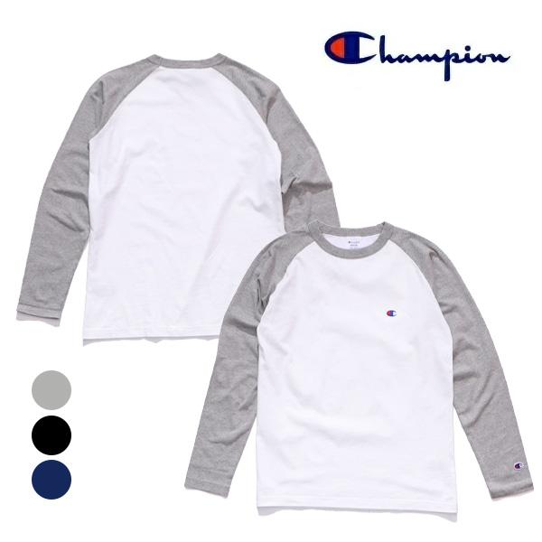 チャンピオン【Champion】ロングスリーブラグランTシャツ 25SS ベーシック ロンT 長袖 メンズ レディース トップス ワンポイント 定番【ネコポス発送】