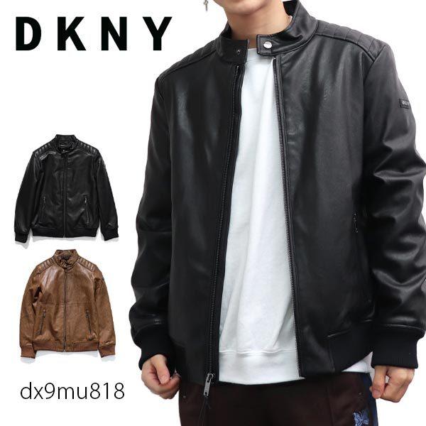 ダナキャラン ニューヨーク【DONNAKARAN NEWYORK】DKNY DX9MU818 メンズ アウター フェイク レザー ジャケット ブルゾン  カジュアル シンプル