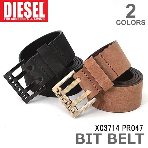 ディーゼル Diesel 国内正規総代理店アイテム X Pr047 Bit Belt L Bro レディース メンズ ビットベルト Black ベルト