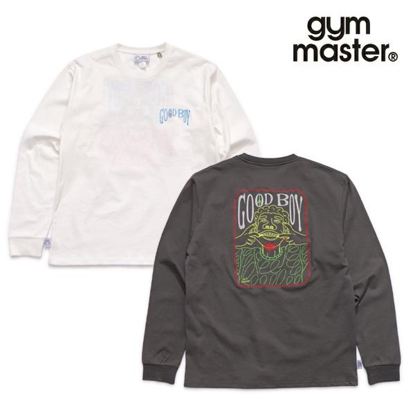 ジムマスター【gym master】G621769 7.4oz GOOD BOY刺繍ロンTEE 長袖 クルーネック バックプリント コットン トップス ユニセックス【ネコポス発送】