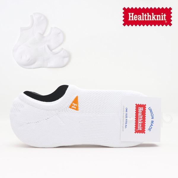 ヘルスニット【Healthknit】ペナント刺繍 ホワイト3Pソックス アンクル丈 靴下 ショートソックス くるぶし丈 メンズ レディース 3足セット【ネコポス発送】