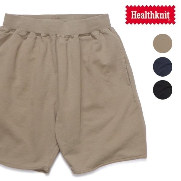 ヘルスニット【Healthknit】54032 フェーデッドライトウェイトスウェット カットオフショーツ パンツ ショートパンツ 薄手 スウェットパンツ【ネコポス発送】