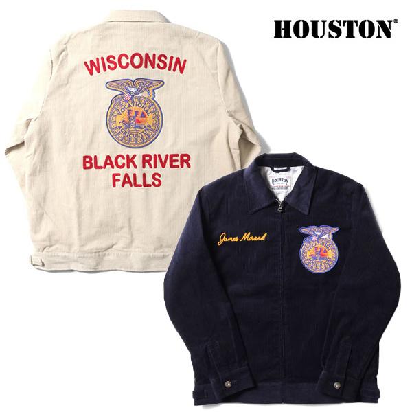 ヒューストン【HOUSTON】51448 CORDUROY EMBROIDERY JACKET (FFA) / コーデュロイ刺繍ジャケット メンズ レディース アウター ヴィンテージ アメカジ