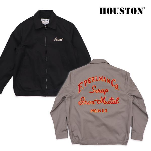 ヒューストン【HOUSTON】51578 HARRINGTON JACKET ハリントンジャケット アウター ジッパー コットンツイル生地 アメカジ ミリタリー