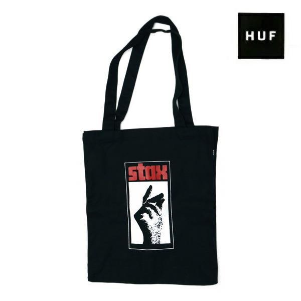 ハフ【HUF】AC01039 HUF STAX TOTE STAX トートバッグ バッグ カバン 鞄 メンズ レディース キャンバス A4 エコバッグ ブラック【ネコポス発送】