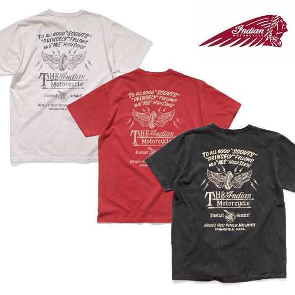 インディアンモーターサイクル【INDIAN MOTORCYCLE】IM79725 Tシャツ 半袖 バックデザイン メンズ レディース コットン トップス 東洋
