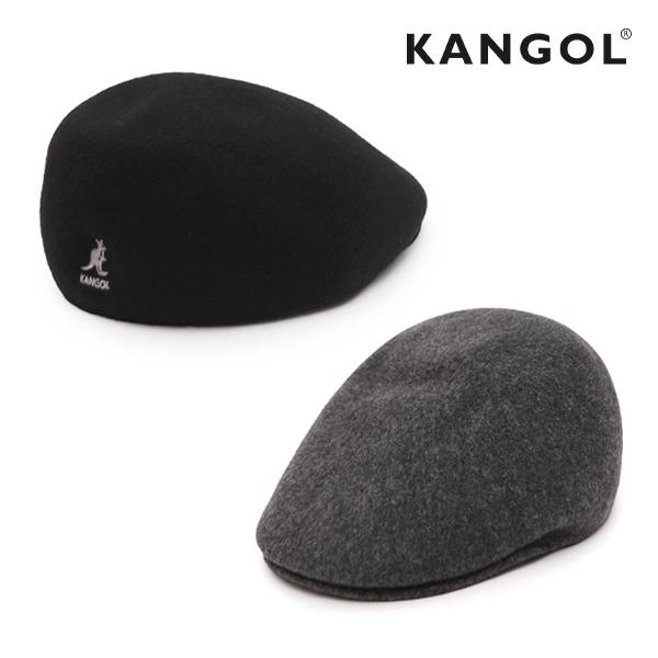 カンゴール【KANGOL】 SEAMLESS WOOL 507 シームレス ウール ハンチング 羊毛 帽子 ベレー帽 ハット ロゴ ユニセックス ブラック グレーおしゃれ ワンポイント