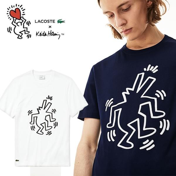 ラコステ【LACOSTE】×Keith Haring Tシャツ 半袖 メンズ トップス キース・ヘリング コラボ クルーネック TH4334 正規品  US規格