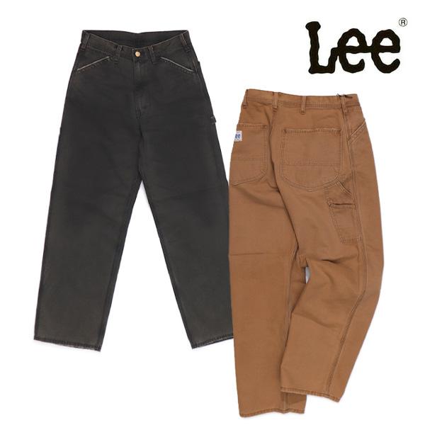 リー【Lee】LM7288【ダック素材】DUNGAREES ワイドペインターパンツ/デニム セットアップ対応 ボトムス ユニセックス ワークウェア 加工 コットン アメカジ