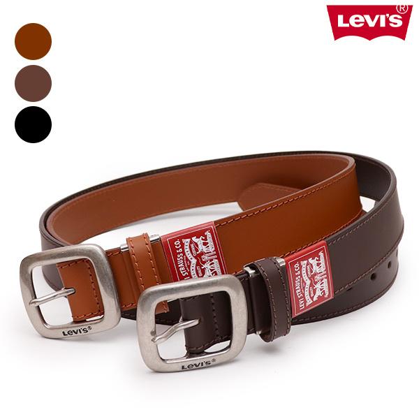 リーバイス 【levis】BELT ベルト 牛床革 レザー カジュアル Free フリーサイズ メンズ レディース バックル ロゴ カジュアル フォーマル ビジネス シンプル